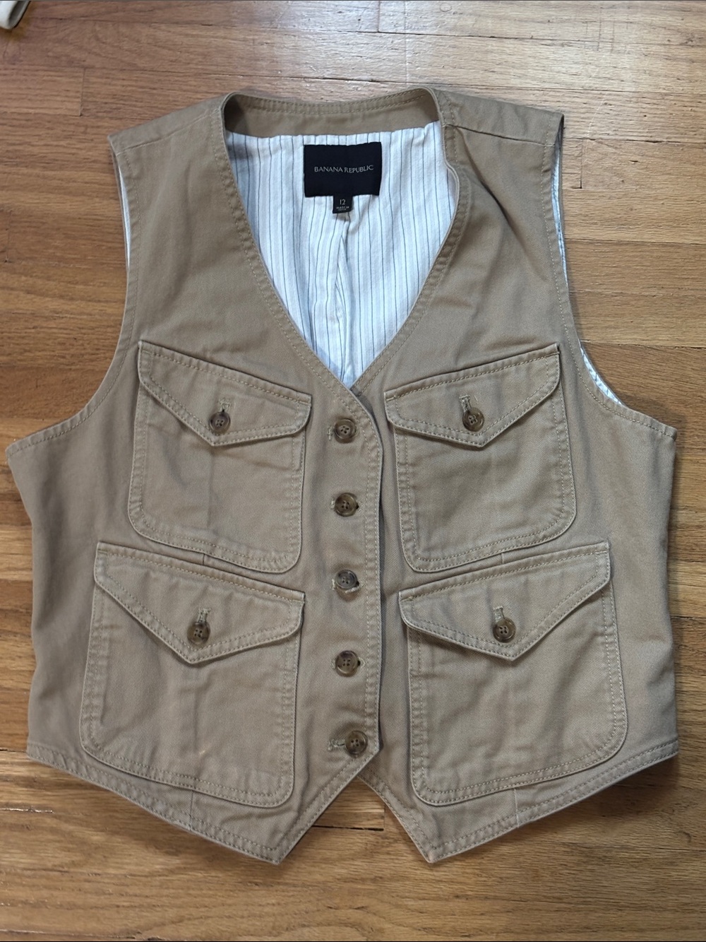 Banana Republic New England Khaki Riding Vest